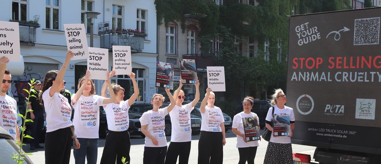 World Animal Protection staff in action, Berlin, Germany